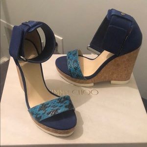 Jimmy Choo Turquoise Wedges